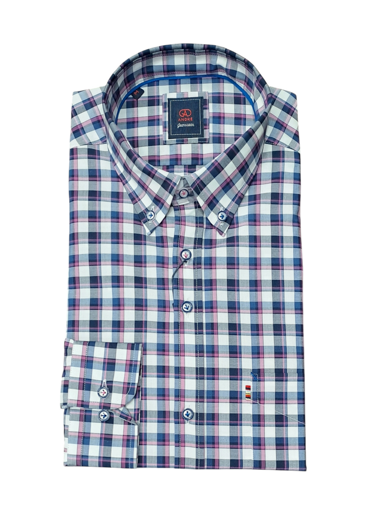 Andre Sheelin Long Sleeve Check Shirt - Orchid