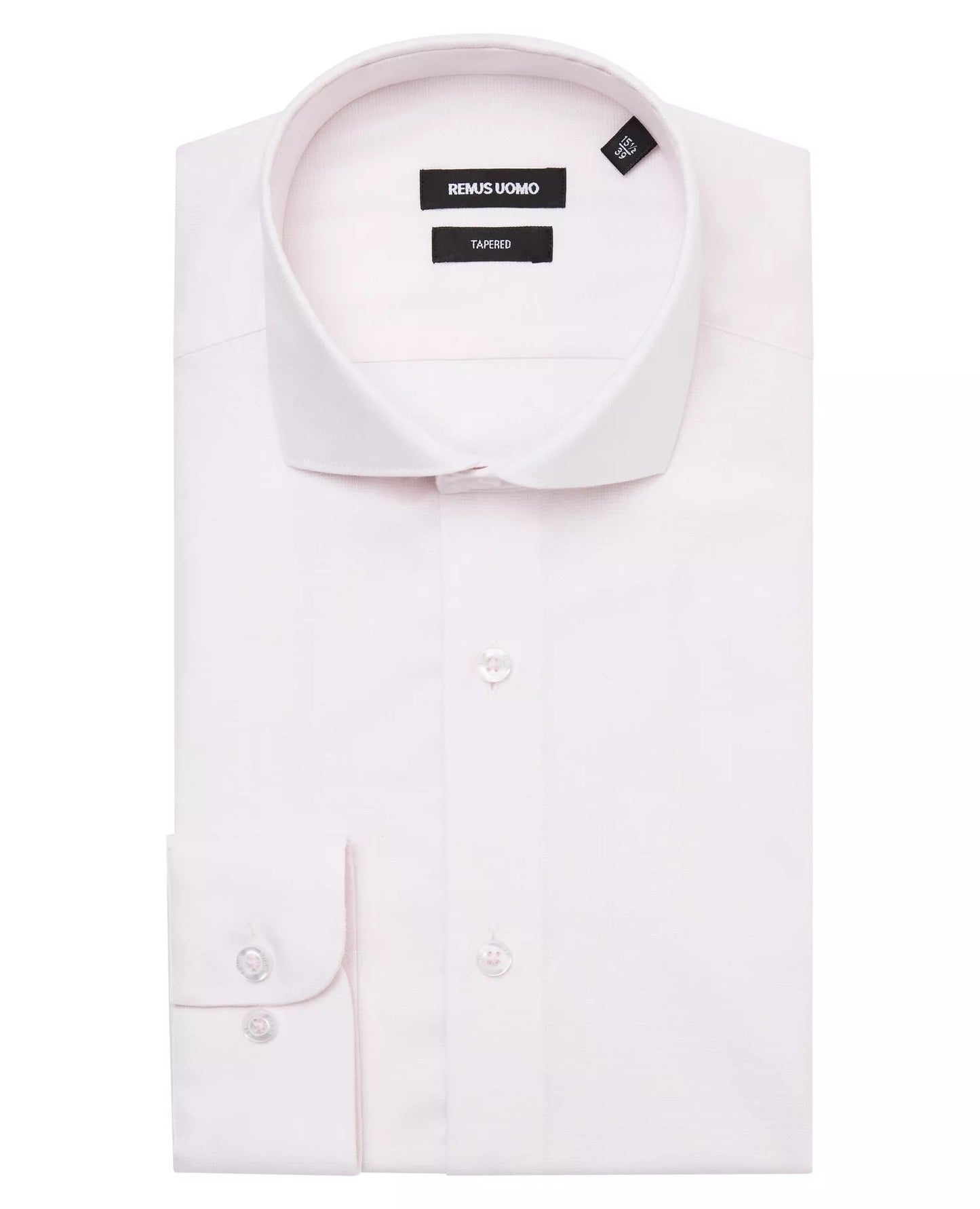 Remus Uomo Tapered Long Sleeve Formal Shirt - Pink