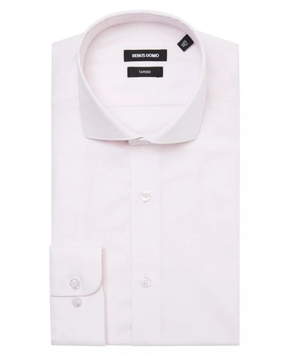 Remus Uomo Tapered Long Sleeve Formal Shirt - Pink