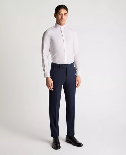 Remus Uomo Tapered Long Sleeve Formal Shirt - Pink