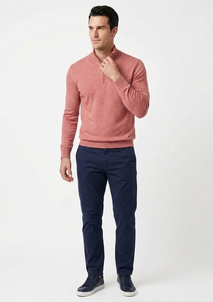 Daniel Grahame Half Zip Sweater - Pink