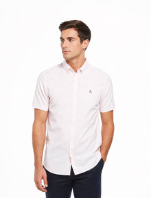 Original Penguin Ecovero Oxford Stretch Short Sleeve Shirt - Parfait Pink
