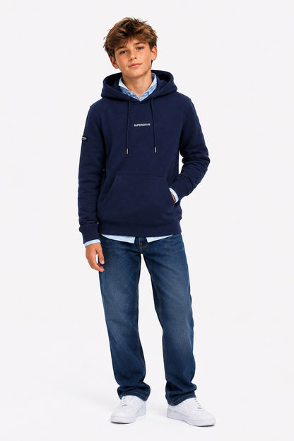 Superdry Unisex Plain Hoodie - Lauren Navy