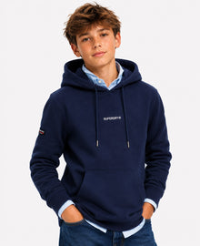 Superdry Unisex Plain Hoodie - Lauren Navy