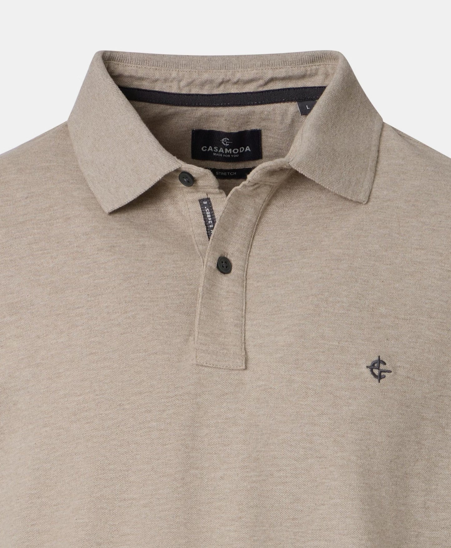 Casa Moda Short Sleeve Polo Shirt - Beige