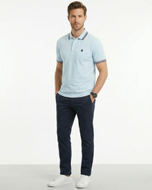 Remus Uomo Short Sleeve Casual Polo Shirt - Sky Blue