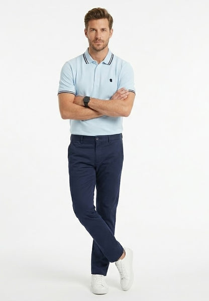 Remus Uomo Short Sleeve Casual Polo Shirt - Sky Blue