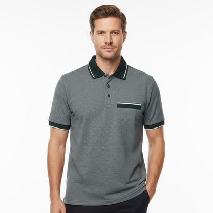 Daniel Grahame Short Sleeve 3 Button Polo Shirt - Green
