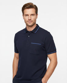 Daniel Grahame Short Sleeve 3 Button Polo Shirt - Navy