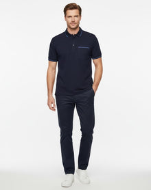 Daniel Grahame Short Sleeve 3 Button Polo Shirt - Navy