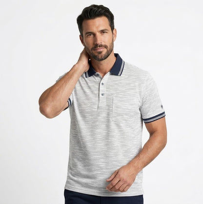Daniel Grahame Short Sleeve 3 Button Polo Shirt - Navy