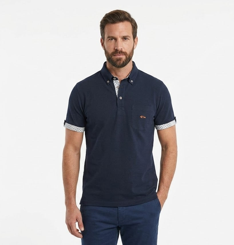 Dario Beltran Short Sleeve Polo - Navy
