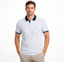 Dario Beltran Short Sleeve Polo 542 - White/Blue