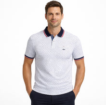 Dario Beltran Short Sleeve Polo 540 - White/Pink