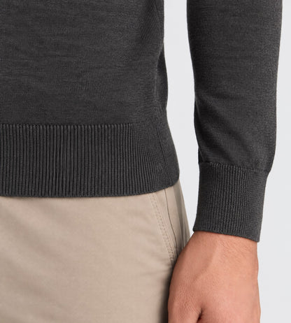 Remus Uomo Stone Long Sleeve Roll Neck Sweater - Grey
