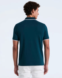 Original Penguin Sticker Pete Tipped Pique Polo Shirt - Reflecting Pond