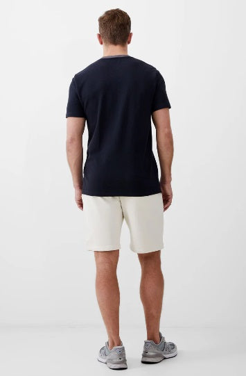 French Connection Crew Neck Popcorn T-Shirt - Navy/Grey