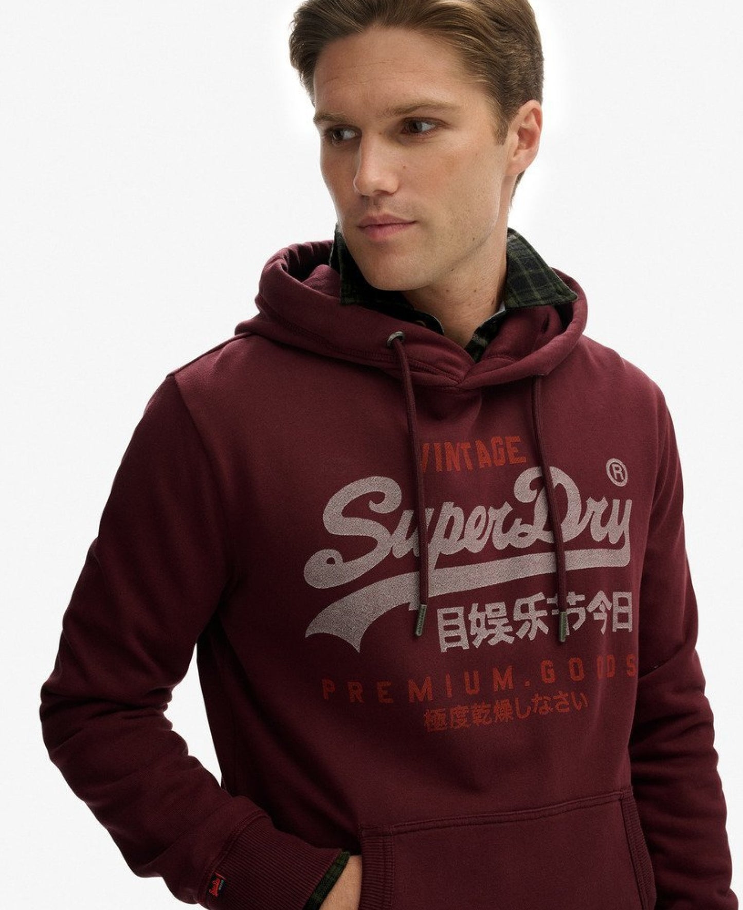 Superdry Vintage Logo Duo Classic Hoodie - Port Red