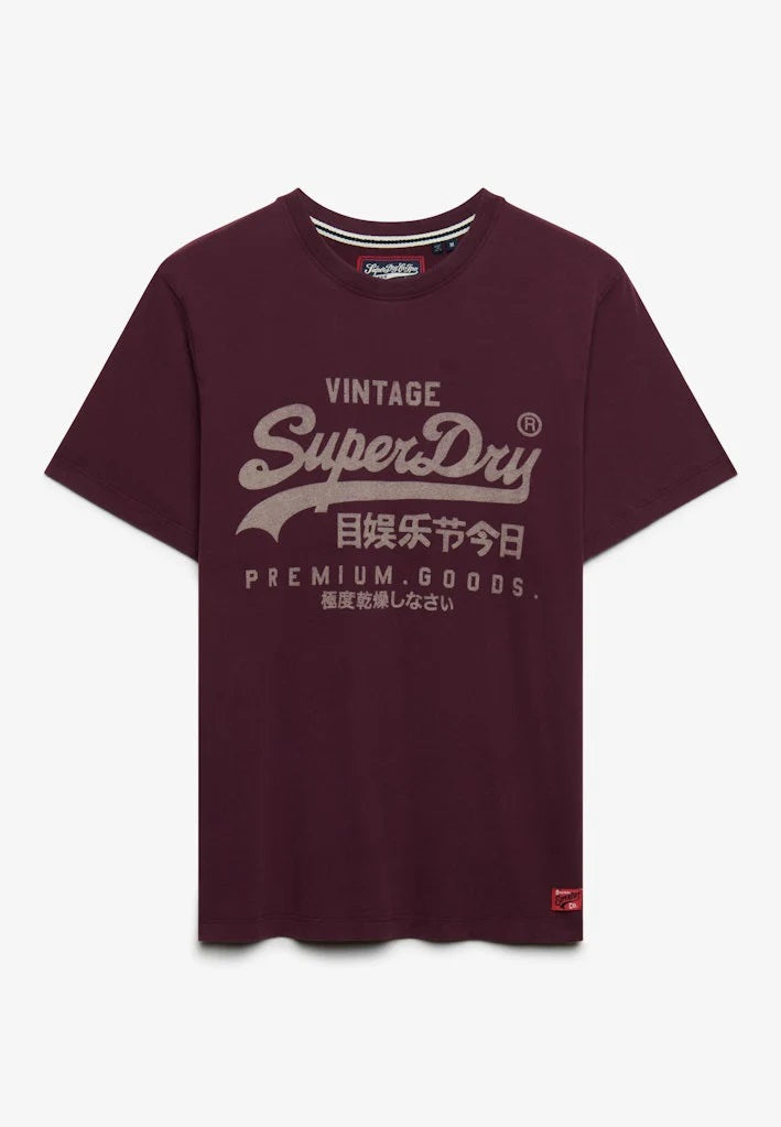 Superdry Vintage Logo Classic T-Shirt - Port Red
