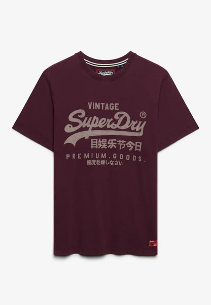 Superdry Vintage Logo Classic T-Shirt - Port Red