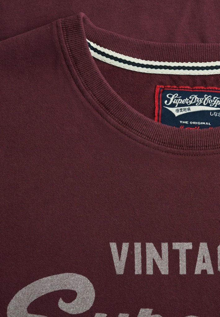 Superdry Vintage Logo Classic T-Shirt - Port Red