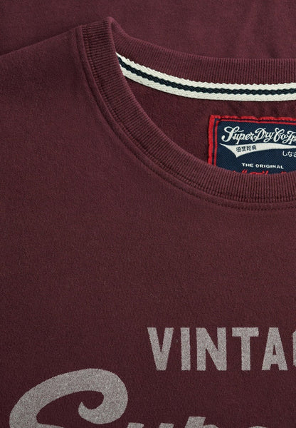 Superdry Vintage Logo Classic T-Shirt - Port Red