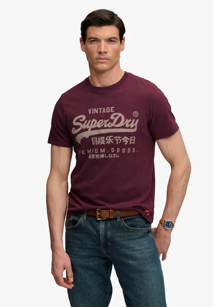 Superdry Vintage Logo Classic T-Shirt - Port Red