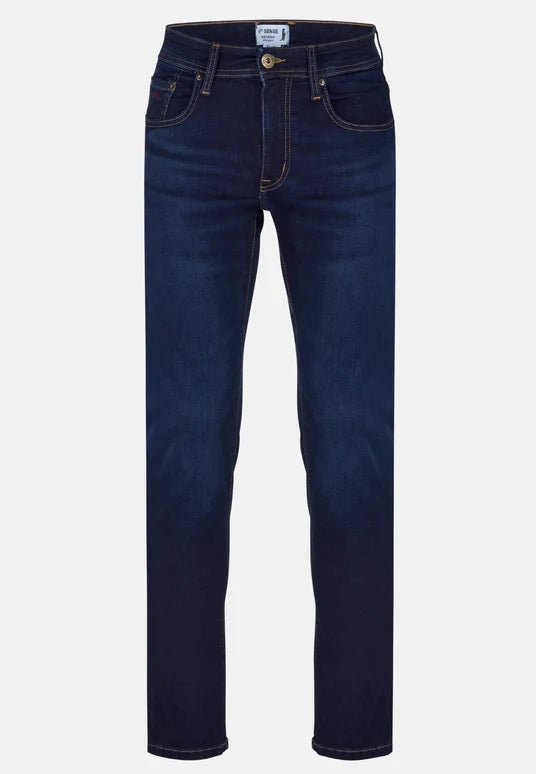 6th Sense Nevada Stretch Straight Cut Jeans - Prussian Blue