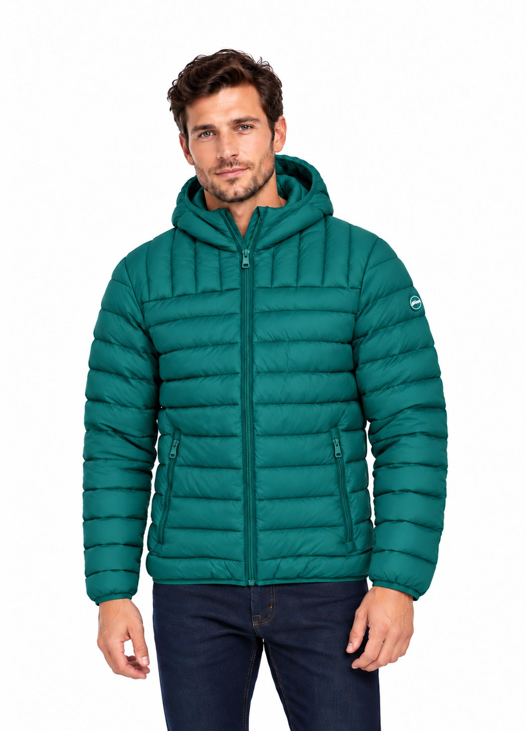Dario Beltran Light Weight Puffer Jacket - Green