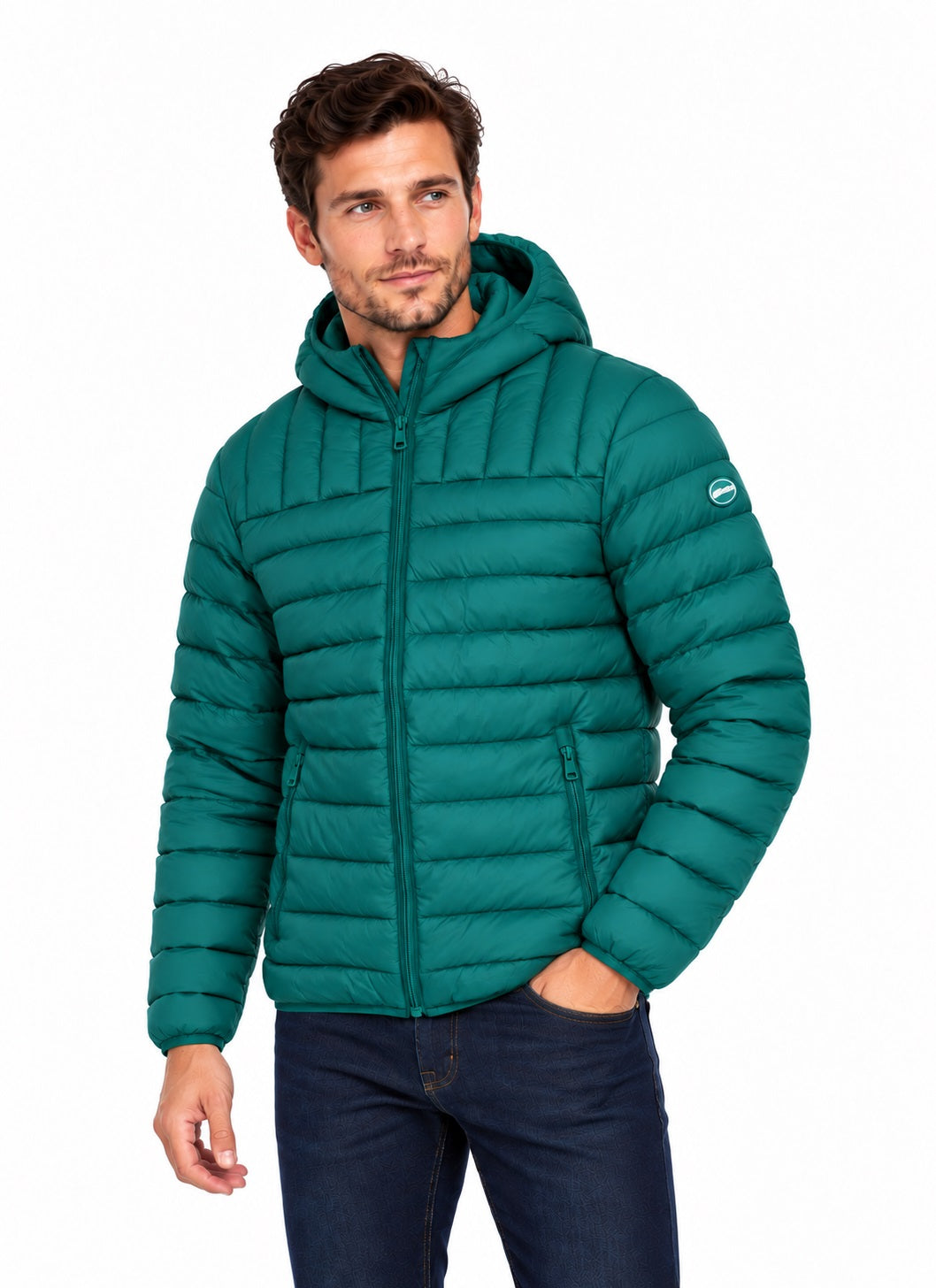 Dario Beltran Light Weight Puffer Jacket - Green