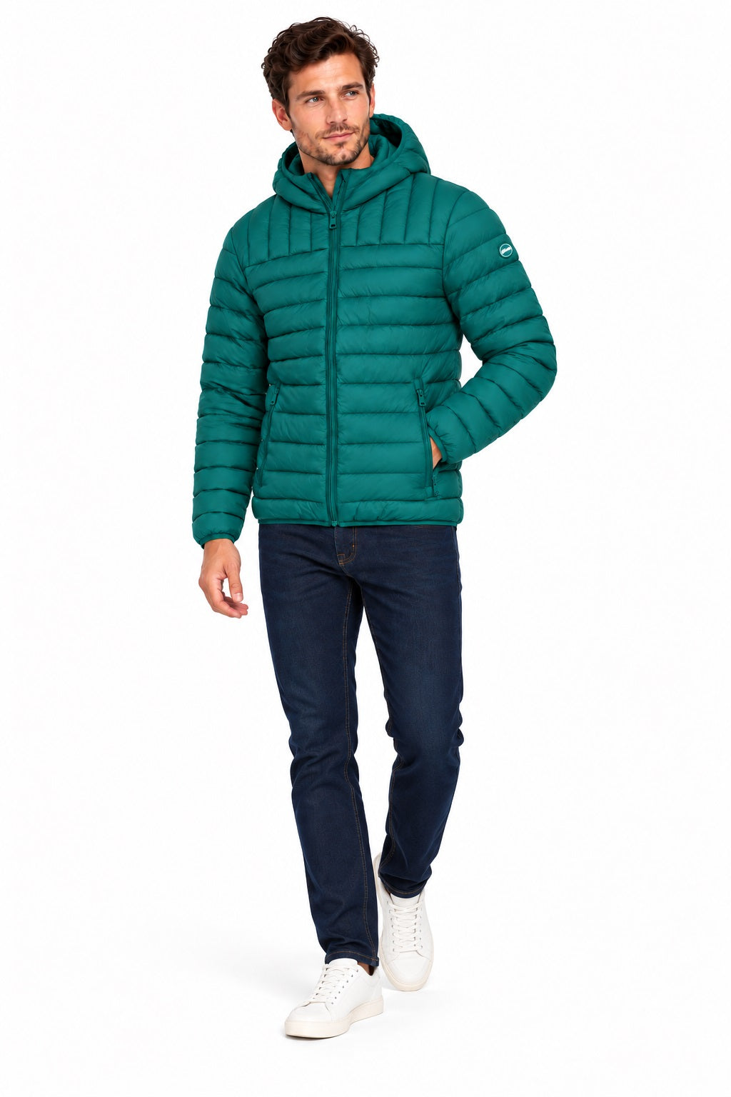 Dario Beltran Light Weight Puffer Jacket - Green