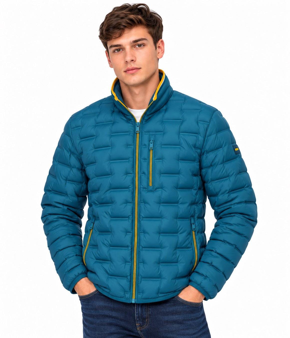 Dario Beltran Light Weight Puffer Jacket - Dark Teal
