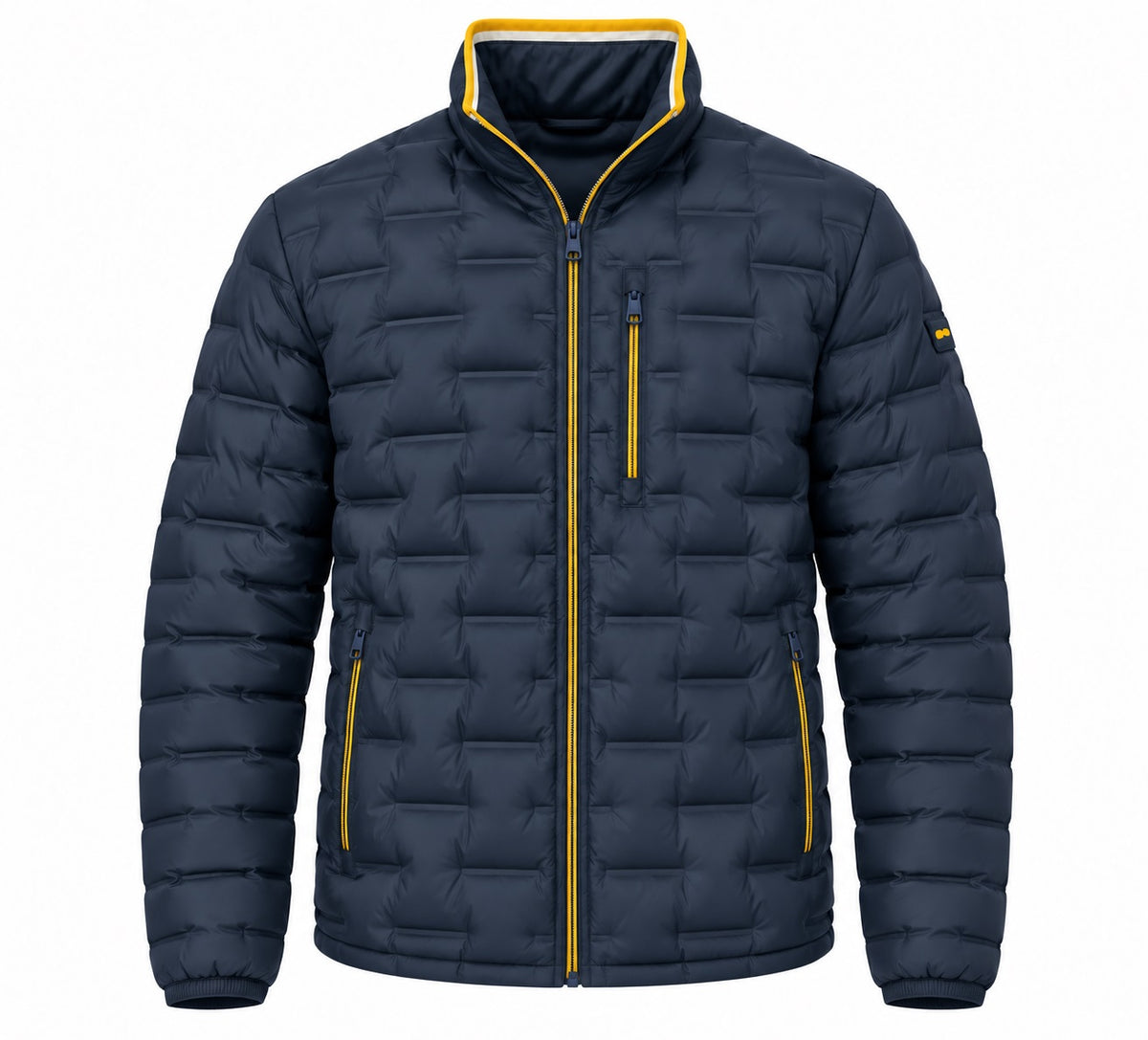Dario Beltran Light Weight Puffer Jacket - Navy