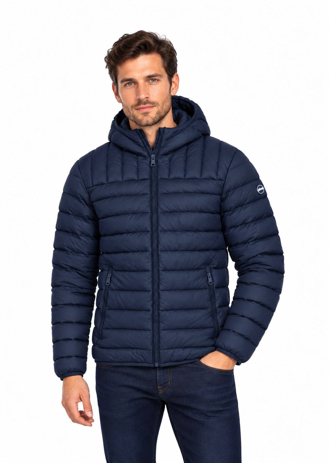 Dario Beltran Light Weight Puffer Jacket - Navy