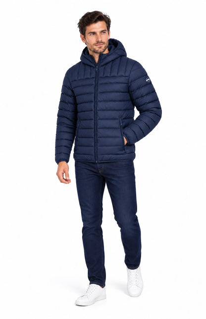 Dario Beltran Light Weight Puffer Jacket - Navy