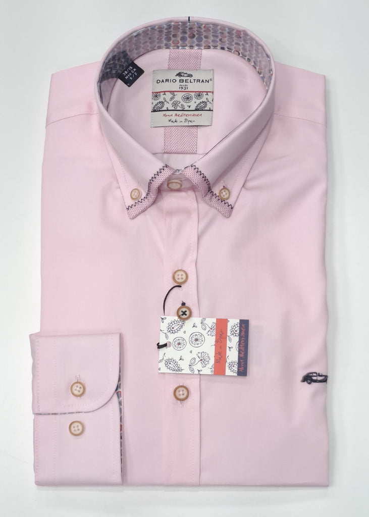 Dario Beltran Quart Regular Fit Long Sleeve Shirt - Pink