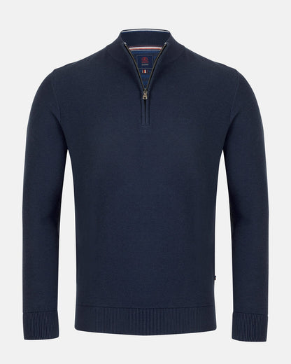 Andre Madrid Half Zip Sweater - Navy