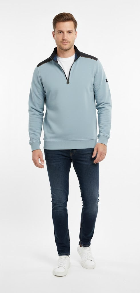 6th Sense Quinn Half Zip Sweatshirt - Blue