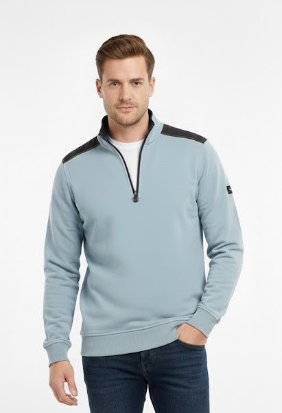6th Sense Quinn Half Zip Sweatshirt - Blue