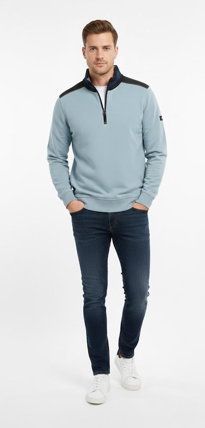 6th Sense Quinn Half Zip Sweatshirt - Blue