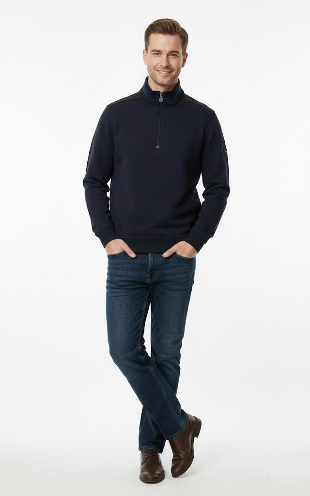 6th Sense Quinn Half Zip Sweatshirt - Saphire
