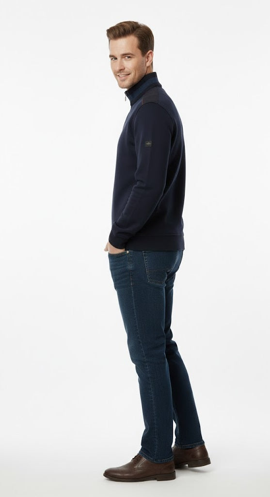 6th Sense Quinn Half Zip Sweatshirt - Saphire