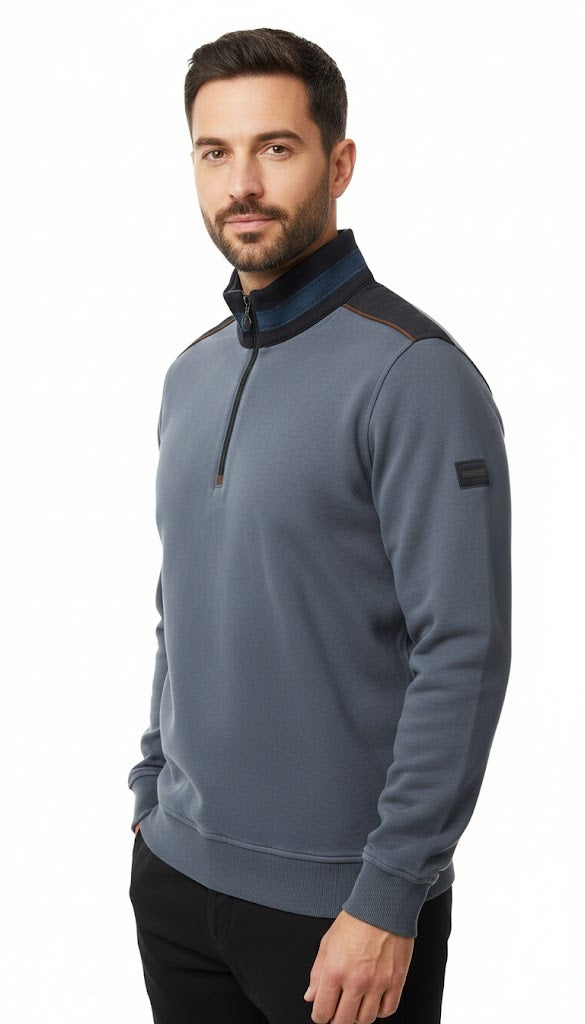 6th Sense Quinn Half Zip Sweatshirt - Turbulence
