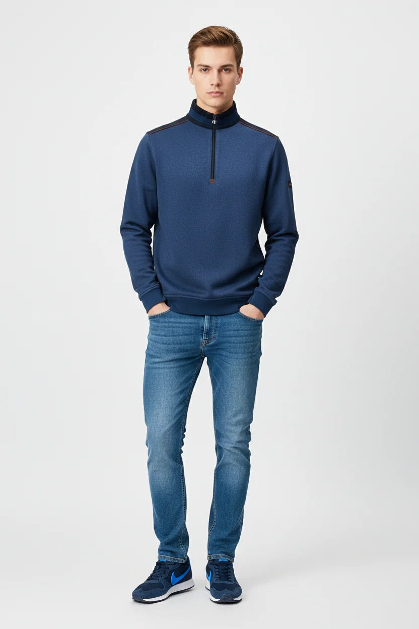 6th Sense Quinn Half Zip Sweatshirt - Medieval