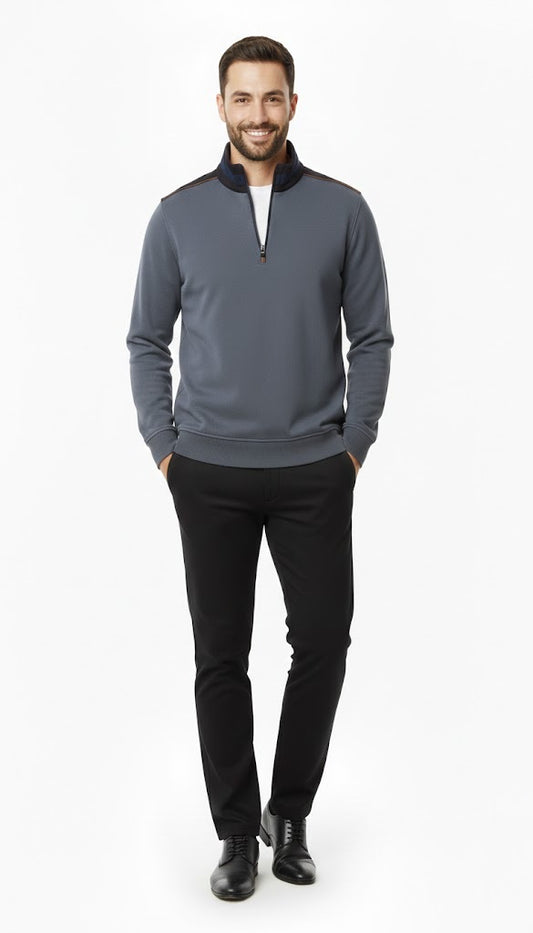 6th Sense Quinn Half Zip Sweatshirt - Turbulence