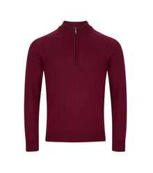 Daniel Grahame Half Zip Long Sleeve Sweatshirt - Red