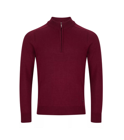 Daniel Grahame Half Zip Long Sleeve Sweatshirt - Red