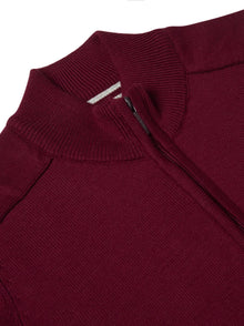 Daniel Grahame Half Zip Long Sleeve Sweatshirt - Red