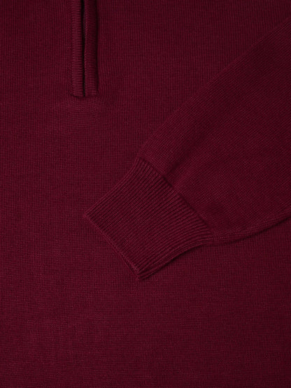 Daniel Grahame Half Zip Long Sleeve Sweatshirt - Red