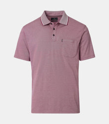 Casa Moda Short Sleeve Polo Shirt 438 - Light Red